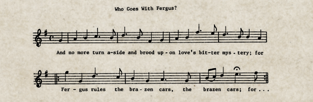Fragmento de Who goes with Fergus now Fragmento de Who goes with Fergus now